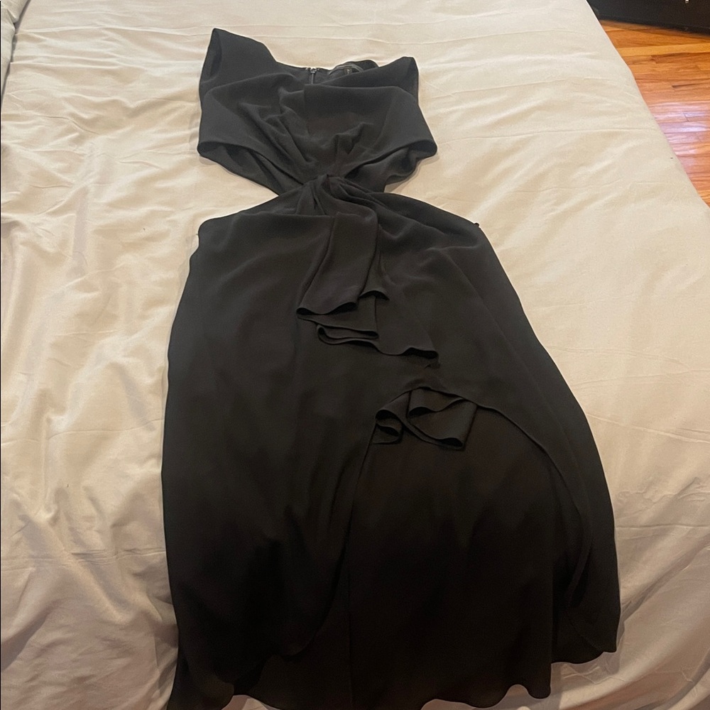 BCBG Black cocktail sleeveless cut out dress size 6 like Zara